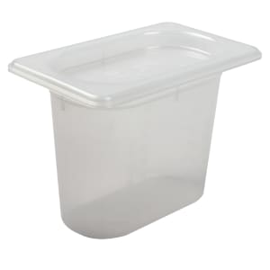 094-MP19 1/9 Size ModPan Food Pan w/ Lid - Stackable, Polypropylene, Clear