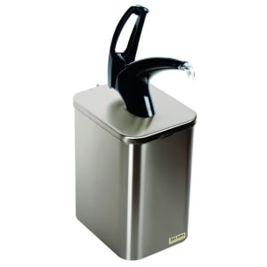 094-P4900BK Condiment Dispenser Box System w/ Pump, Liner, Bag Adapter, Plug & Dip Tube, Black