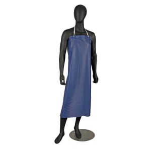 094-614DVABL Vinyl Dishwashing Apron - 43" x 36", Blue