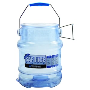 094-SI6000 Round Ice Tote w/ 6 gal Capacity, Clear Blue