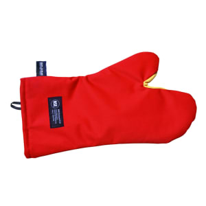 094-CTC17 17" Conventional Oven Mitt - Poly Cotton, Red