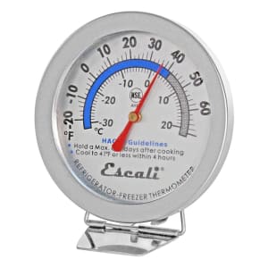 094-THDLRFSS Escali 2 7/8" Dial Refrigerator/Freezer Thermometer w/ 20° to 70°F Temperature Range