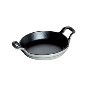 103-1301618 Enameled Cast Iron Round Roasting Dish, 1/2 qt, 6" Dia, Graphite Gray