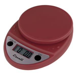 094-SCDG11RDR Escali 11 lb Digital Scale - 8 1/2" x 6", Warm Red