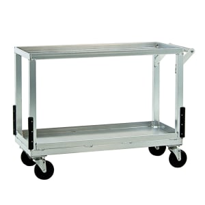 098-NS765 2 Level Aluminum Utility Cart w/ Raised Ledges