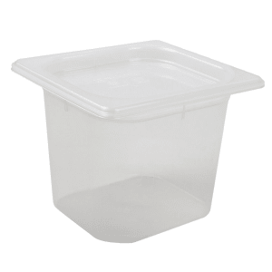 094-MP16 1/6 Size ModPan Food Pan w/ Lid - Stackable, Polypropylene, Clear