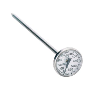 113-T55038 1 3/4" Dial Type Pocket Thermometer w/ 8" Stem, 50 to 550 Degrees F