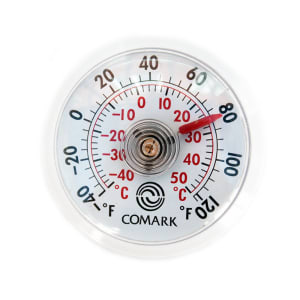 113-UTL140 2" Dial Indoor Outdoor Thermometer w/ Adhesive or Magnet Mount
