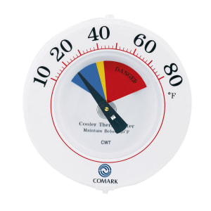 113-CWT 6" Cooler Wall Thermometer w/ Mounting Bracket