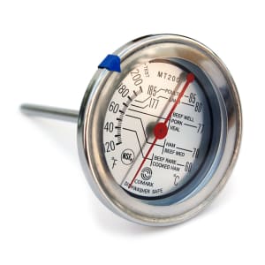 113-MT200 2 3/4" Dial Type Meat Thermometer w/ 4 7/10" Stem, 120 to 200 Degrees F