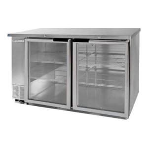 118-BB58HC1GS 59" Bar Refrigerator - 2 Swinging Glass Doors, Stainless, 115v
