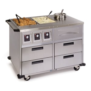 121-6745 46" Hot Food Table w/ (2) Wells & (1) Soup Well, 220v/1ph