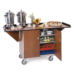121-675 44 5/16" Stainless Beverage Service Cart, 24"D x 38 47/50"H - Victorian Ch...