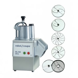 Restaurantware Met Lux Continuous Feed Food Processor - with 4 Discs - 1 Count Box