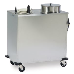 121-E6209 36 1/2" Heated Mobile Dish Dispenser w/ (2) Columns - Stainless, 120v
