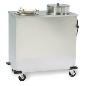 121-E927 36 1/2" Heated Mobile Dish Dispenser w/ (2) Columns - Stainless, 120v