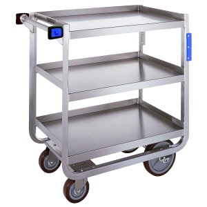 121-939 3 Level Stainless Utility Cart w/ 1000 lb Capacity, Raised Ledges