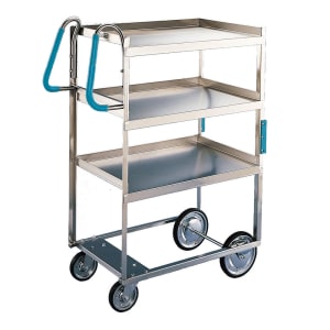 121-7015 3 Level Stainless Utility Cart w/ 700 lb Capacity, Raised Ledges