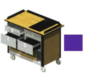 121-69030PUR Food Cart w/ Drawers, 44 1/2"L x 24 1/2"W x 37 3/4"H, Purple