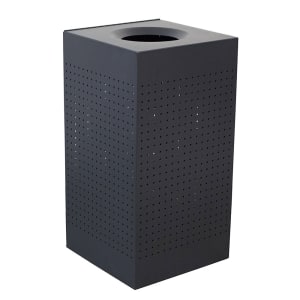 125-CL25BK 25 gal Indoor Decorative Trash Can - Metal, Black
