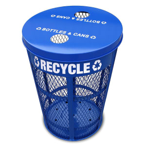 125-EXP52NPBLFTR 48 gal Multiple Material Recycle Bin - Outdoor, Multiple Sections