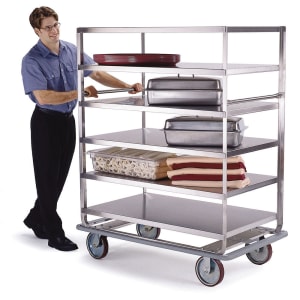 121-588 Queen Mary Cart - 6 Levels, 1000 lb. Capacity, Stainless, Flat Edges