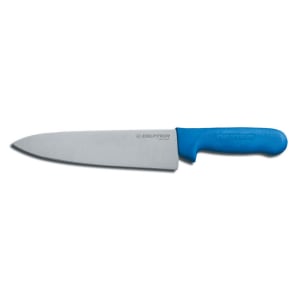 135-12433C SANI-SAFE® 10" Chef's Knife w/ Polypropylene Blue Handle, Carbon Steel