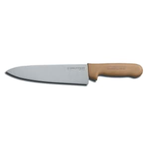 135-12433T SANI-SAFE® 10" Chef's Knife w/ Polypropylene Tan Handle, Carbon Steel