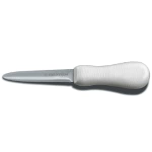 135-10503 SANI-SAFE® 4" Oyster Knife w/ Polypropylene White Handle, Carbon Steel