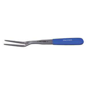 135-14443H SANI-SAFE® 13" Cook's Fork w/ Polypropylene Blue Handle, Stainless Steel