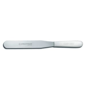 135-19813 SANI-SAFE® 8" Decorating & Icing Spatula w/ Polypropylene White Handle, Stainless Steel