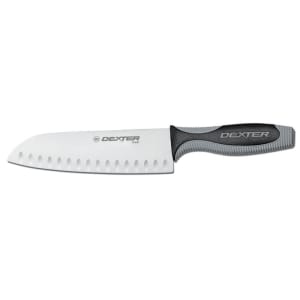 135-29273 7" Santoku Chef's Knife w/ Soft Rubber Handle, Carbon Steel