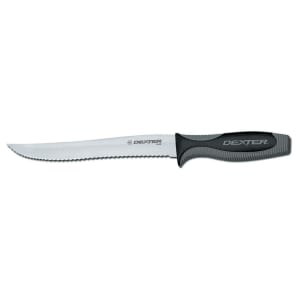 135-29383 8" Utility Knife w/ Soft Rubber Handle, Carbon Steel