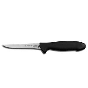 135-26323 SANI-SAFE® 4 1/2" Utility Knife w/ Polypropylene Black Handle, Carbon Steel