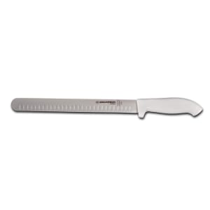 135-24273 12" Slicer w/ Soft White Rubber Handle, Carbon Steel