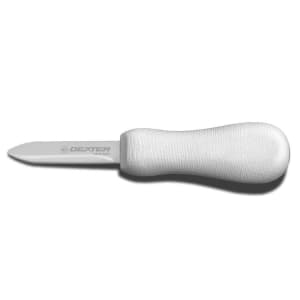 135-10483 SANI-SAFE® 2 3/4" Oyster Knife w/ Polypropylene White Handle, Carbon Steel