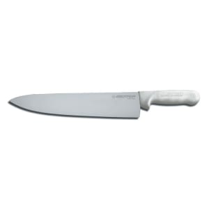 135-12473 SANI-SAFE® 12" Chef's Knife w/ Polypropylene White Handle, Carbon Steel