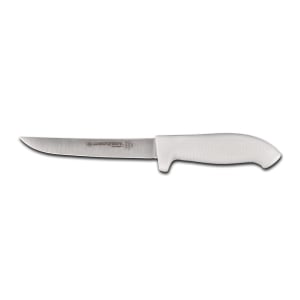135-24013 6" Boning Knife w/ Soft White Rubber Handle, Carbon Steel