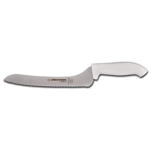 135-24423 9" Sandwich Knife w/ Soft White Rubber Handle, Carbon Steel