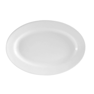 130-RCN61 16" x 10 7/8" Oval Platter - 16" x 10 7/8", Porcelain, Super White
