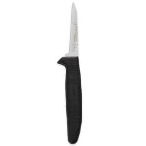 135-11103 3 1/4" Boning Knife w/ Soft Black Rubber Handle, High Carbon Steel