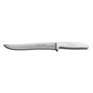135-13483 SANI-SAFE® 8" Utility Slicer w/ Polypropylene White Handle, Carbon Steel