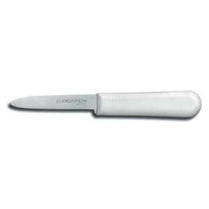 135-10443 SANI-SAFE® 3" Clam Knife w/ Polypropylene White Handle, Carbon Steel