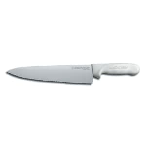 135-12453 SANI-SAFE® 10" Chef's Knife w/ Polypropylene White Handle, Carbon Steel