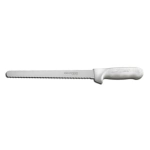 135-13403 SANI-SAFE® 10" Slicer w/ Polypropylene White Handle, Carbon Steel