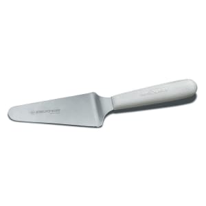 135-16483 SANI-SAFE® 4 1/2" x 2 1/4" Pie Knife w/ Polypropylene White Handle, Stainless Steel