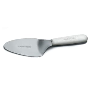 135-19763 SANI-SAFE® 5" Pie Knife w/ Polypropylene White Handle, Stainless Steel