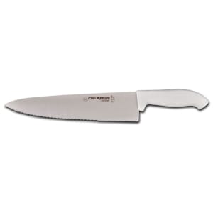 135-24183 10" Chef's Knife w/ Soft White Rubber Handle, Carbon Steel