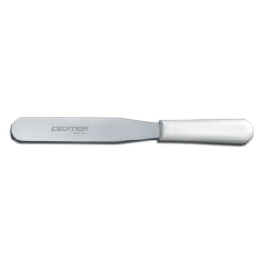135-17413 SANI-SAFE® 6" Decorating & Icing Spatula w/ Polypropylene White Handle, Stainless Steel