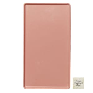 144-1222D526 Rectangular Dietary Tray - For Patient Feeding, 12" x 22", Antique Parchment Gold